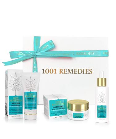 1001Remedies Pampering Gifts for Women - Spa Gift Baskets for Women with Dark Spot Remover  Stress Relief Sleep aid & Beautiful Healthy Hair Oil - All Natural Stress Relief Gifts for Women