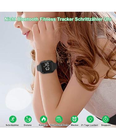 Buy Huyvmay Waterproof Fitness Pedometer Clock - 20-Day Rechargeable Battery Step Counter Watch for Kids Women & Seniors - International Shipping Available! - Buy Online on GoSupps.com