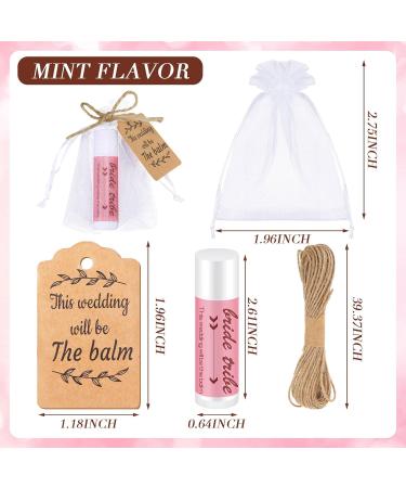 50 Set Bridal Shower Lip Balm Gifts | Bulk Wedding Favors with Organza Bags & Tags | Perfect for Bridesmaid Proposals & Bachelorette Parties - Buy Online on GoSupps.com