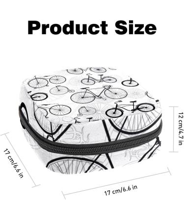 GIAPB Period Bag | Sanitary Napkin Storage & Travel Makeup Pouch | Bike Seamless Pattern Color1544 - Buy Online on GoSupps.com