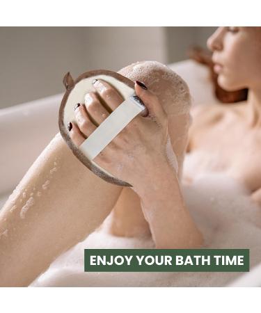 Natural Loofah Sponge Exfoliating Body Scrubber 2 Pack - Biodegradable Shower Loofah for Women and Men - Large 5 x 7 - Buy Online on GoSupps.com