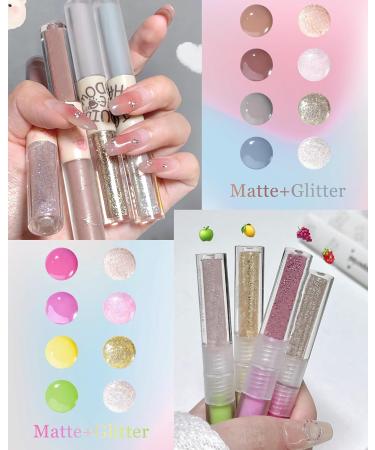 4Pcs Liquid Glitter & Matte Eyeshadow Eyeliner Set 2-in-1 Cream Eyeshadow & Shimmer Liner Korean Sparkly Bling Eye Shadow with Pigmented Long Lasting Quick Dry Glue for Crystals Eye Makeup -Set B - Buy Online on GoSupps.com