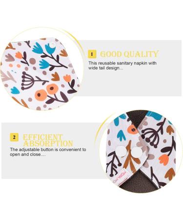 HEALLILY Charcoal Menstrual Pads - Reusable Waterproof Sanitary Pads 5 Pack | Eco-Friendly & Comfortable | International Shipping Available - Buy Online on GoSupps.com
