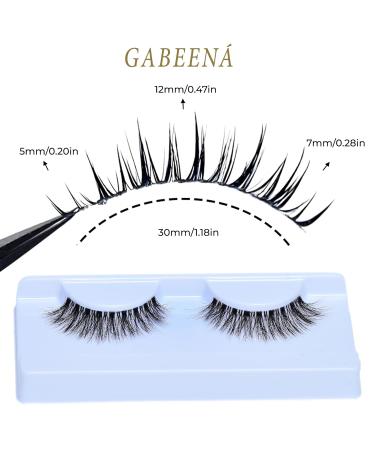 Shop Gabeena Self-Adhesive False Eyelashes Waterproof Reusable Wispy Lash Extensions for a Natural Look Flexible & Trimmable International Shipping Available - Buy Online on GoSupps.com