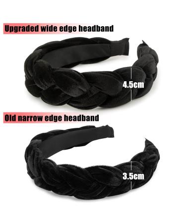 Vintage Black Braided Headband for Women & Girls | Boyrot Padded Rockabilly Hair Accessories - Buy Online on GoSupps.com