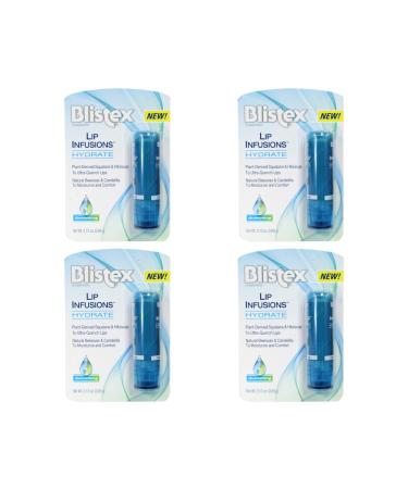 Blistex Moisturizer Lip Infusions Hydrate & Quenching 0.13 oz (Pack of 4)