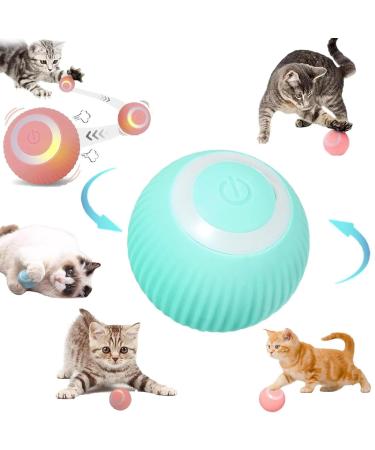 Wloom Power Ball 2.0 Cat Toy Aiveys Cat Ball Aiveys Smart Ball Cat Zombie Balls for Cats Playtime Gertar Cat Toy (Blue)