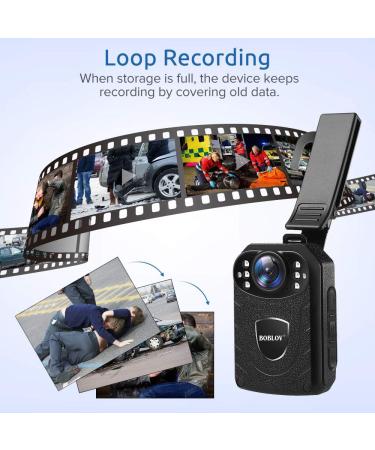BOBLOV KJ21 1296P Body Wearable Camera | 128GB Memory | 8-10 Hours Recording | Police Body Camera with Clear Night Vision - Buy Online on GoSupps.com