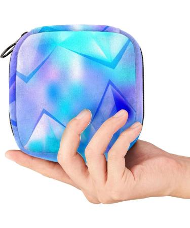 Portable Bluish Violet Sanitary Napkin Storage Bag for Women & Girls - Silent Menstrual Cup Holder - Buy Online on GoSupps.com