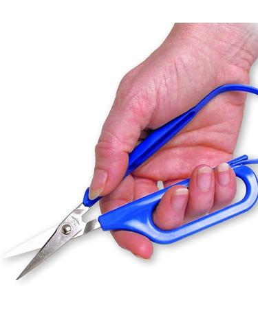 PETA Easi-Grip Long Loop Scissors Stainless Steel and Polymer Handle Self Opening Scissors Ergonomic Grip for Anyone with Poor Hand Control Weak Grip and Joint Problems 45mm Pointed Blade - Buy Online on GoSupps.com