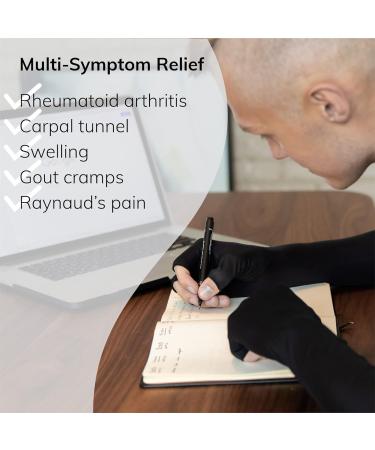 BraceAbility Compression Arthritis Gloves - Fingerless Copper Support for Carpal Tunnel and Hand Swelling Pain - Medium (Pack of 2) - Buy Online on GoSupps.com