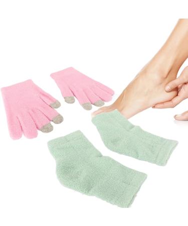Qukaim Gel Moisturizing Spa Gloves Moisturizing Hand Gloves Pink Gel Touch Screen Gloves Prevent Cracked Skin Green Elbow Cover - Buy Online on GoSupps.com