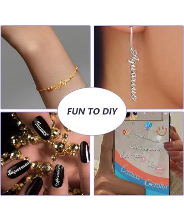 Zodiac Nail Charms Set - 96pcs Constellation Alloy Word Charms for Nail Art Decoration - Buy Online on GoSupps.com