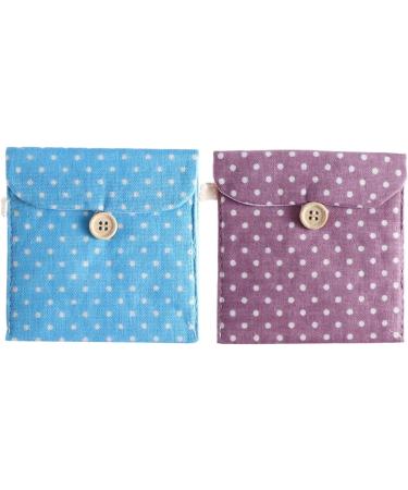 Cabilock Sky Blue Polka Dot Storage Pocket Organizer for Women | Stylish Sanitary Bag for Menstruation & Everyday Essentials - Buy Online on GoSupps.com