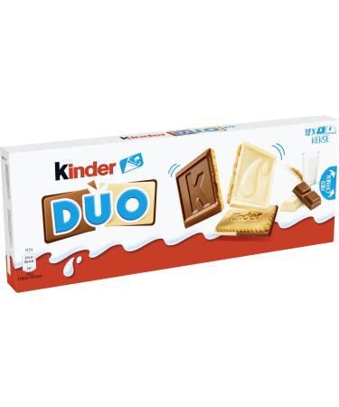 Ferrero Kinder DUO biscuits with milk and white chocolate 150g (12 biscuits) - Buy Online on GoSupps.com