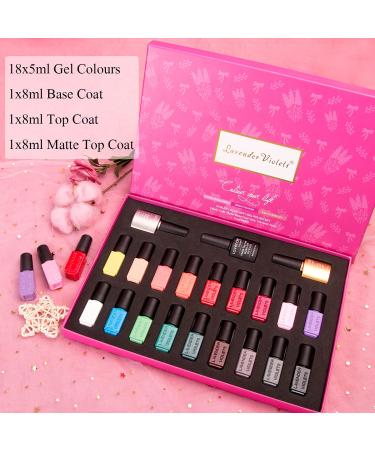 Lavender Violets UV Gel Nail Polish Kit - 18 Colors for Home Nail Salon & Art - Buy Online on GoSupps.com
