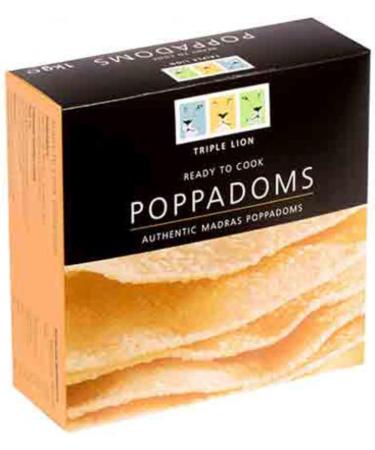 Triple Lion Ready To Cook Poppadoms 1kg x 2..Ideal to add to main meals. Resturant Quality. - Buy Online on GoSupps.com