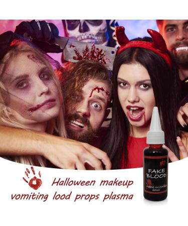 30ml Odorless Liquid Fake Blood | Coagulated Gel | Fake Blood | Fake Blood | Food Grade Halloween Accessories | Fake Blood Makeup for Clothing Zombie Vampire Cosplay - Buy Online on GoSupps.com