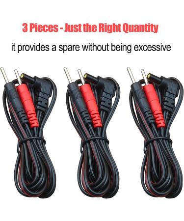 TENS Unit Electrodes Lead Wires - 3 Pack Replacement Cables for TENS 7000 TENS 3000 & Accurelief | Best Quality & International Shipping - Buy Online on GoSupps.com