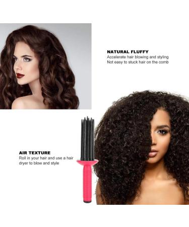 GEUGECY Hair Curler Hair Curling Roll Comb | Anti-Slip Curling Iron Hairstyling Tools | Hot Air Styling Brush Hair Styler For Curly Hair | Hair Curler Brush For Home Travel Dating Meeting - Buy Online on GoSupps.com