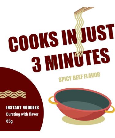 Club Supreme Ramen Instant Noodle - Spicy Beef Noodles 85G (Pack of 12) 1.02 Kg - Cooks In 3 Minutes White - Buy Online on GoSupps.com