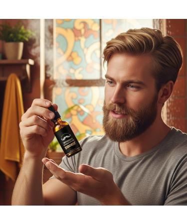Softening Beard Oil Natural Moisturizing Oil | Oil for Facial Hair and Thick Mustaches - For Men Daily Care Morning Shower Styling Travel - Buy Online on GoSupps.com