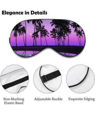Tropical Night Seashore Sleep Mask - Adjustable Blindfold for Sleeping & Travel - Buy Online on GoSupps.com