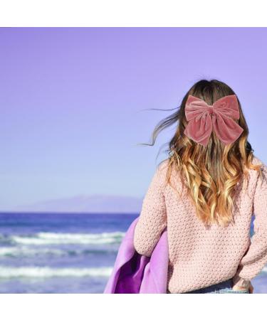 12 Pack Large Velvet Hair Bows Clips - French Barrettes for Girls & Women - Buy Online on GoSupps.com