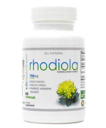 Rhodiola Rosea Supplement | Adrenal Support for Focus, Memory, and Energy | 60 Capsules, 30 Day Supply | VH Nutrition