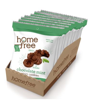 Homefree Mini Chocolate Mint Cookies Gluten Free Nut Free Vegan Individually Wrapped Packs School Safe and Allergy Friendly Snack 0.95 oz. (Pack of 10)