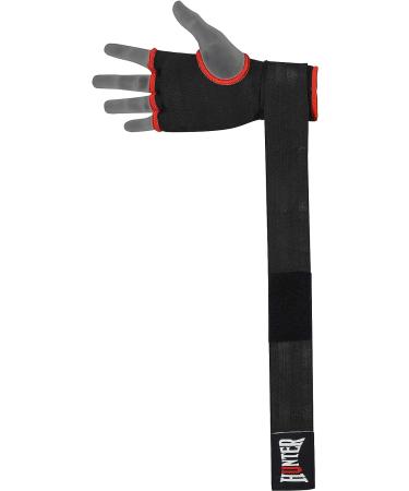 HUNTER Gel Padded Inner Gloves with Hand Wraps for Boxing - Pair, Black S/M - Buy Online on GoSupps.com