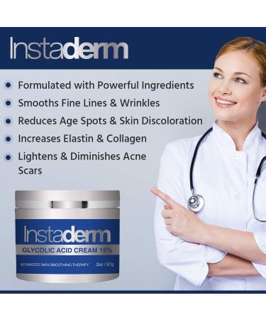 Glycolic Acid 15% Anti-Aging Cream | Exfoliating Facial Moisturizer for Fine Lines Wrinkles & Dark Spots - Buy Online on GoSupps.com