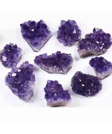 1/5PC 1PC/50-60g Natural Raw Purple Brazilian Amethyst Quartz Crystal Cluster Druzy Geode Stone Specimen Home Decor Craft Ornament Component (Color : 5pcs)