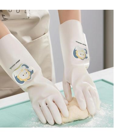 Dish Gloves Creative Cute Dish Gloves Waterproof Household Gloves - Reusable PVC Household Women Gloves for Laundry Kitchen Gardening Pisole - Buy Online on GoSupps.com