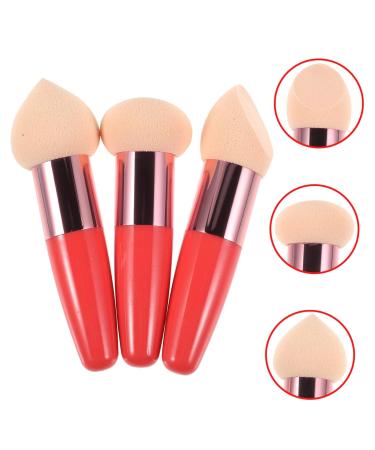 FRCOLOR 3pcs Little Mushroom Makeup Brush Set - Powder Puff & Foundation Sponge for Wet/Dry Application - Perfect Cosmetic Tool for Flawless Makeup - Buy Online on GoSupps.com