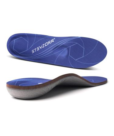 STSVZORR 220 lbs+ High Arch Support Insert Metatarsal Pad Pain Relief Men Women Plantar Fasciitis Insole Orthotic Flat Feet Heel Spur Comfort Standing All Day Work Boots Shoe Insole Size 11-295MM MEN (11-11 1/2) | WOMEN (13-13 1/2) --295MM-11.61" Dark Vio