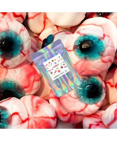 Simway Trade Jelly Eyeballs - Halloween Sweets - 1kg Share Size Bags - Spooky Sweets - Halloween Pick and Mix Trick Or Treat