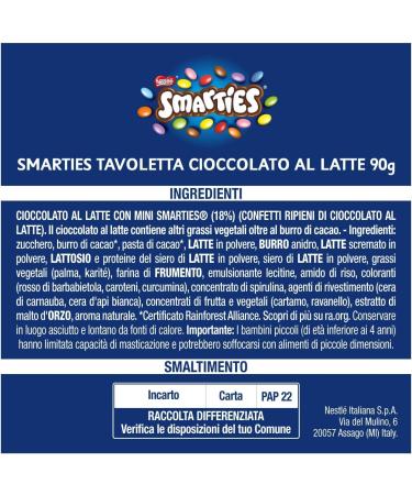  CAIYA Pack of 3 Nestle Smarties milk chocolate tablets with Mini Smarties 90g 3 packs  - Buy Online on GoSupps.com