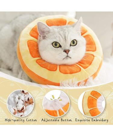 Soft Cat Recovery Collar Comfy Head Wound Healing Protective Collar for Cat Recovery After Surgery Adjustable Cute Neck Cone for Cats Kitten and Puppies(Orange S) - Buy Online on GoSupps.com