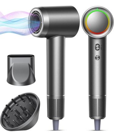 Hair Dryer 160000 RPM Professional High-Speed Blow Dryer 500 Millions Negative Ionic Care Hair Dryer for Fast Drying Low Noise Thermo-Control Hairdryer Travel with Magnetic Diffuser & Nozzle