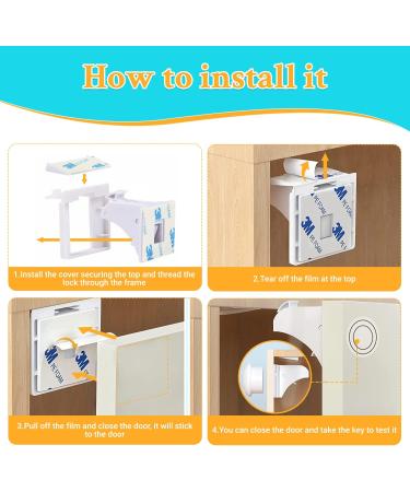 8 Magnetic Child Safety Cupboard Locks with 2 Keys - Easy Install for Kitchen Cupboards & Drawers - Buy Online on GoSupps.com