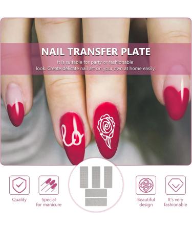 Lurrose Nail Stamp Plates - 5 Flower & Leaf Stencils for DIY Manicure Art | Perfect for Vacation & Festival | Tools for Women & Girls - Buy Online on GoSupps.com