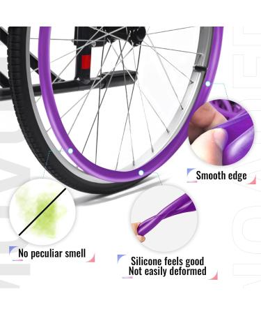 Wheelchair Wheel Covers Wheelchair Push Rim Covers Wheelchair Push Rim Covers Non-Slip Wear-Resistant Hand Push Cover Improve Grip and Traction(Purple 24 inches) 24 inches Purple - Buy Online on GoSupps.com