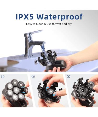 8D Head Shaver for Bald Men - Wet/Dry, Cordless & Rechargeable - Ergonomic Design - Buy Online on GoSupps.com