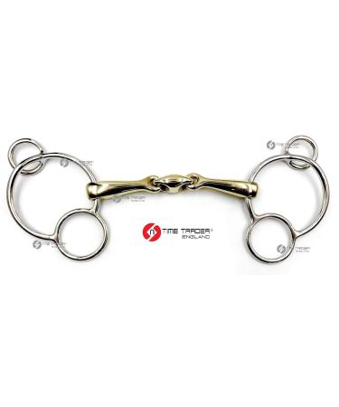 OTTE Double Joint Universal Horse Bit with Lozenge German Silver Snaffle (6.5") - Buy Online on GoSupps.com