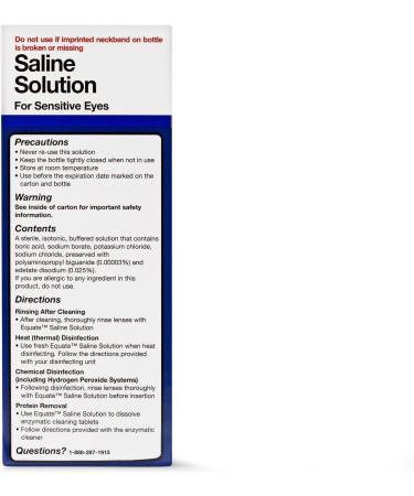 Equate Saline Solution for Sensitive Eyes 12 FL Oz Twin Pack (4 Count) - Complete Eye Care Solution - Buy Online on GoSupps.com