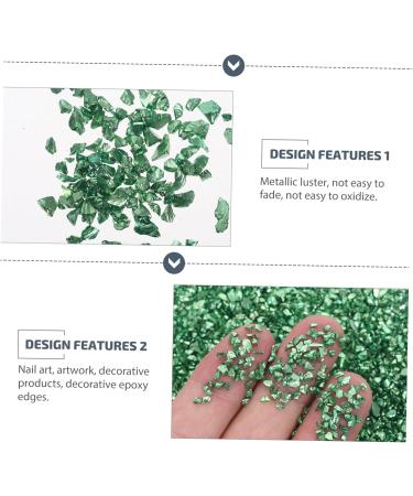 Anneome 1 Glass Chip Nail Crushed Glass Epoxy Filling Shiny Nail Stickers DIY Glass Fillers Epoxy Charms Nail Art Rhinestones Manicure Charm Nail Art Accessories Manicure Fillers 0.5X0.3cm Green - Buy Online on GoSupps.com