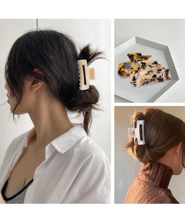 Vogely 1 Piece Acetic Acid Hair Claws Women Simplicity Hair Clip Fashion Elegant Headdress Marble Texture Hair Parts Style E Pattern Green - Buy Online on GoSupps.com