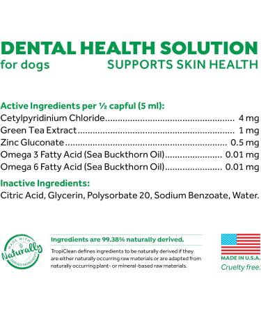 TropiClean Breath Freshener for Dogs & Cats | Mouth Care Water Additive | Fights Plaque & Tartar | Omega 3 & 6 | Healthy Skin & Coat - 473 ml - Buy Online on GoSupps.com