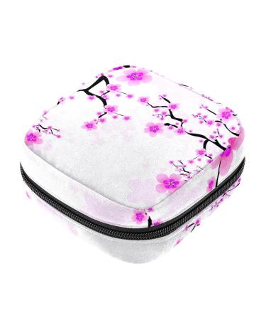 Storage bags for women's bandages Japanese cherry blossom menstruation cup portable women's bandages storage bags female menstruation first period bag